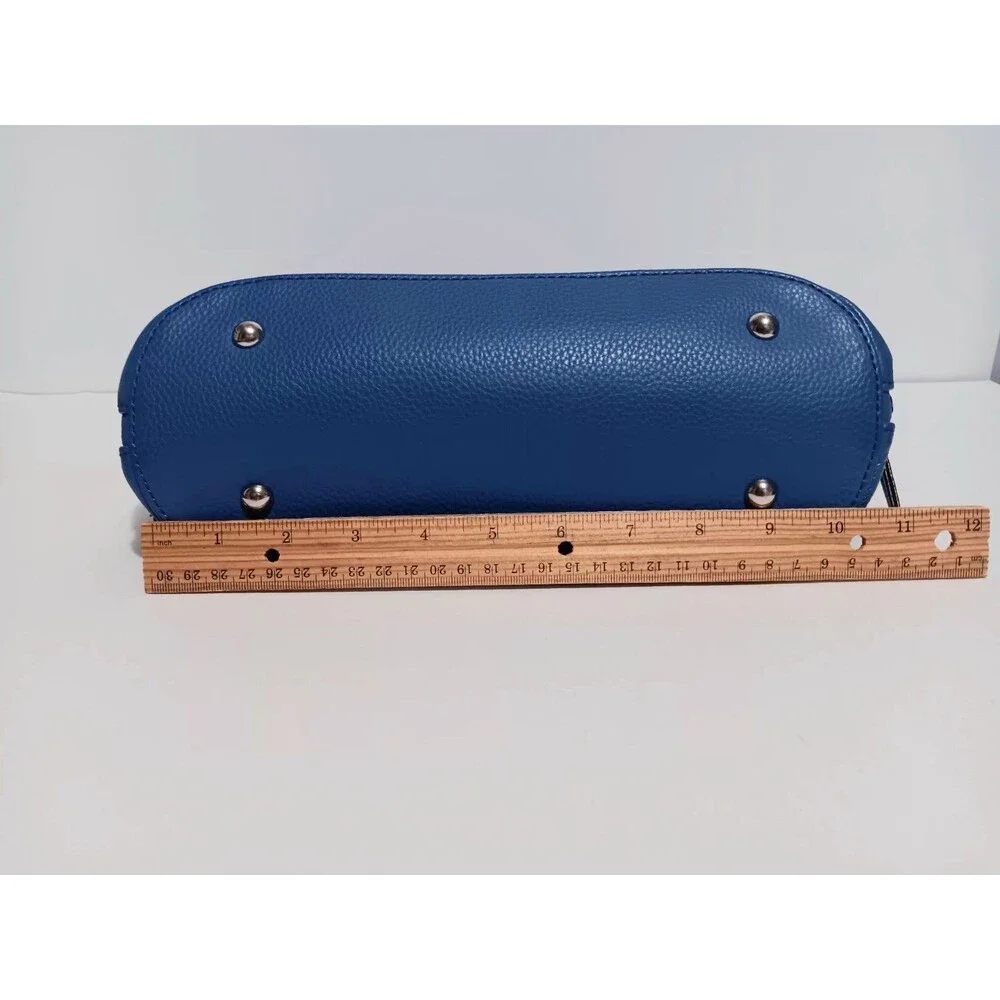 Tignanello Blue Leather Women's Hand Bag Purse 7